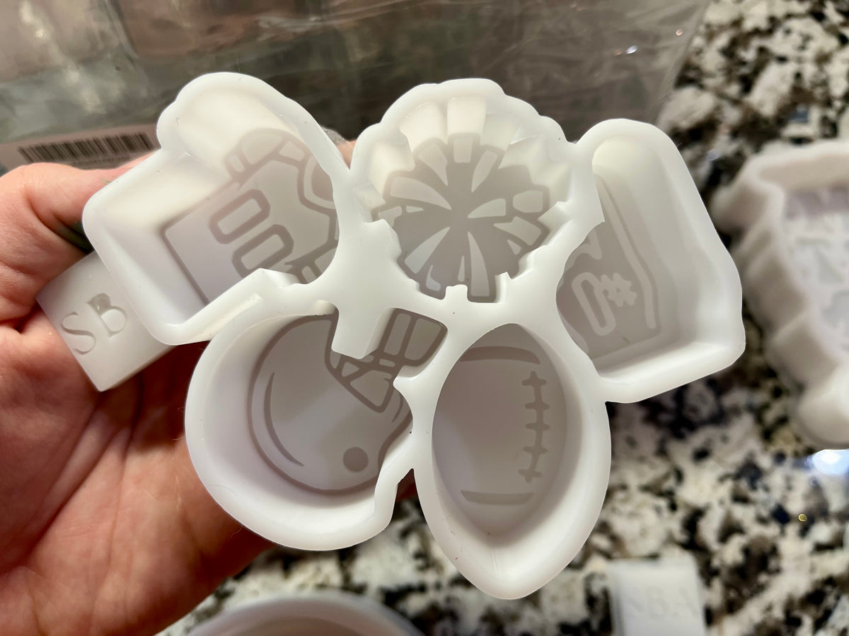 Football Theme Silicone Freshie Charm Mold