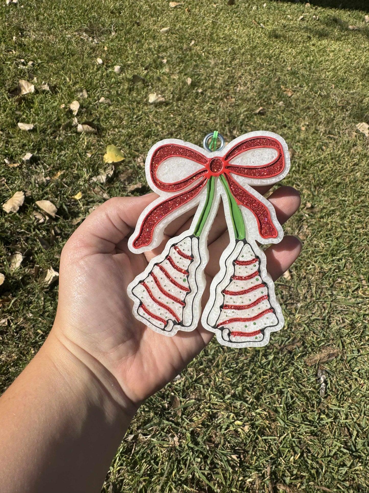 Christmas Tree Cake Cherries Silicone Freshie Mold