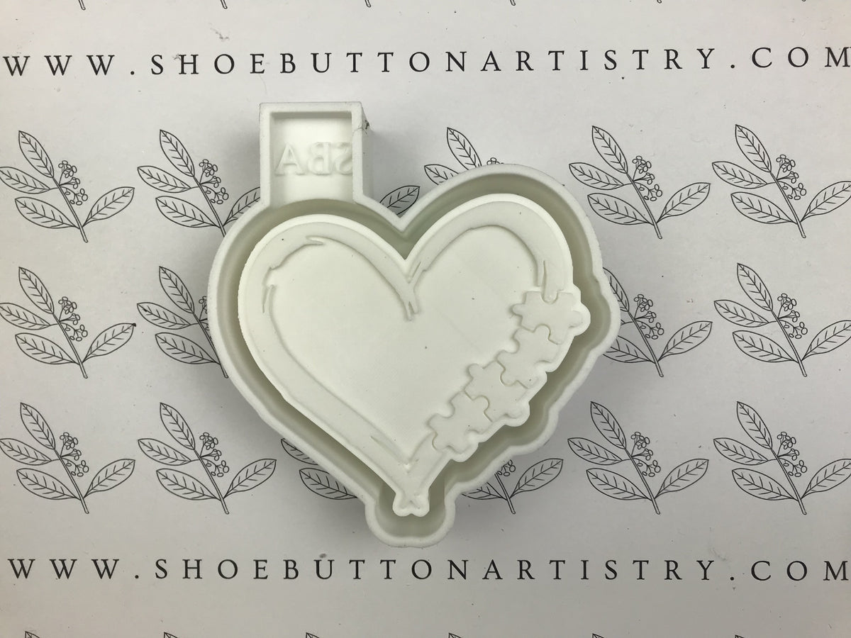 Puzzle Piece Autism Heart 3D-Printed Freshie Housing