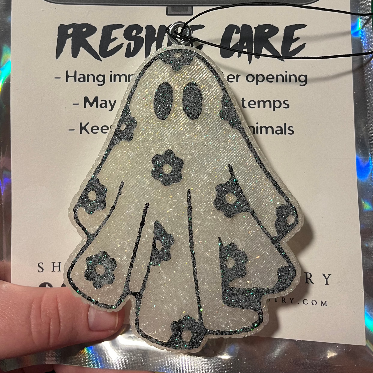 Ghost with Flowers Silicone Freshie Mold