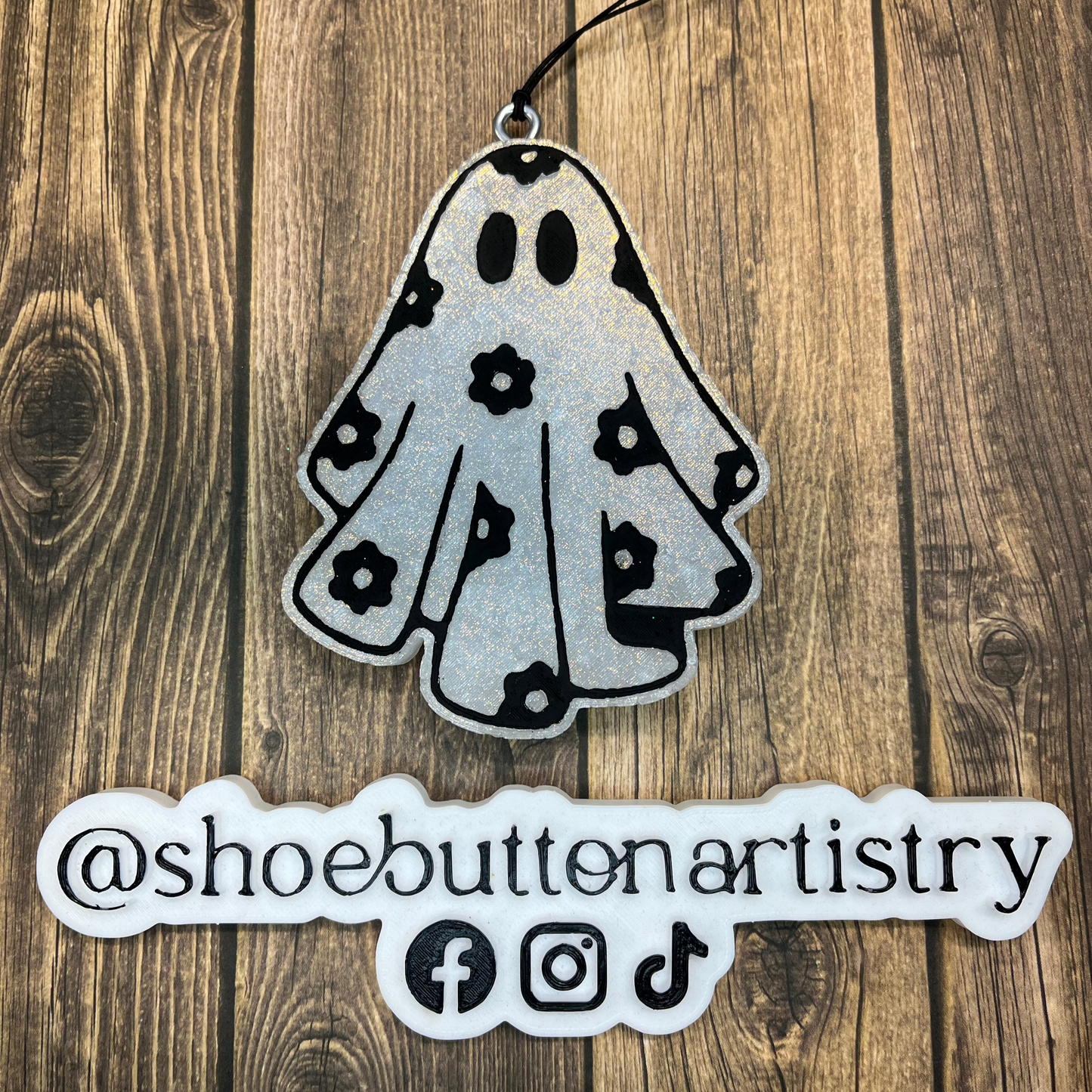 Ghost with Flowers Silicone Freshie Mold