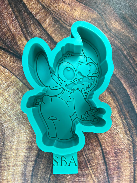 Blue Alien Butt Freshie Mold