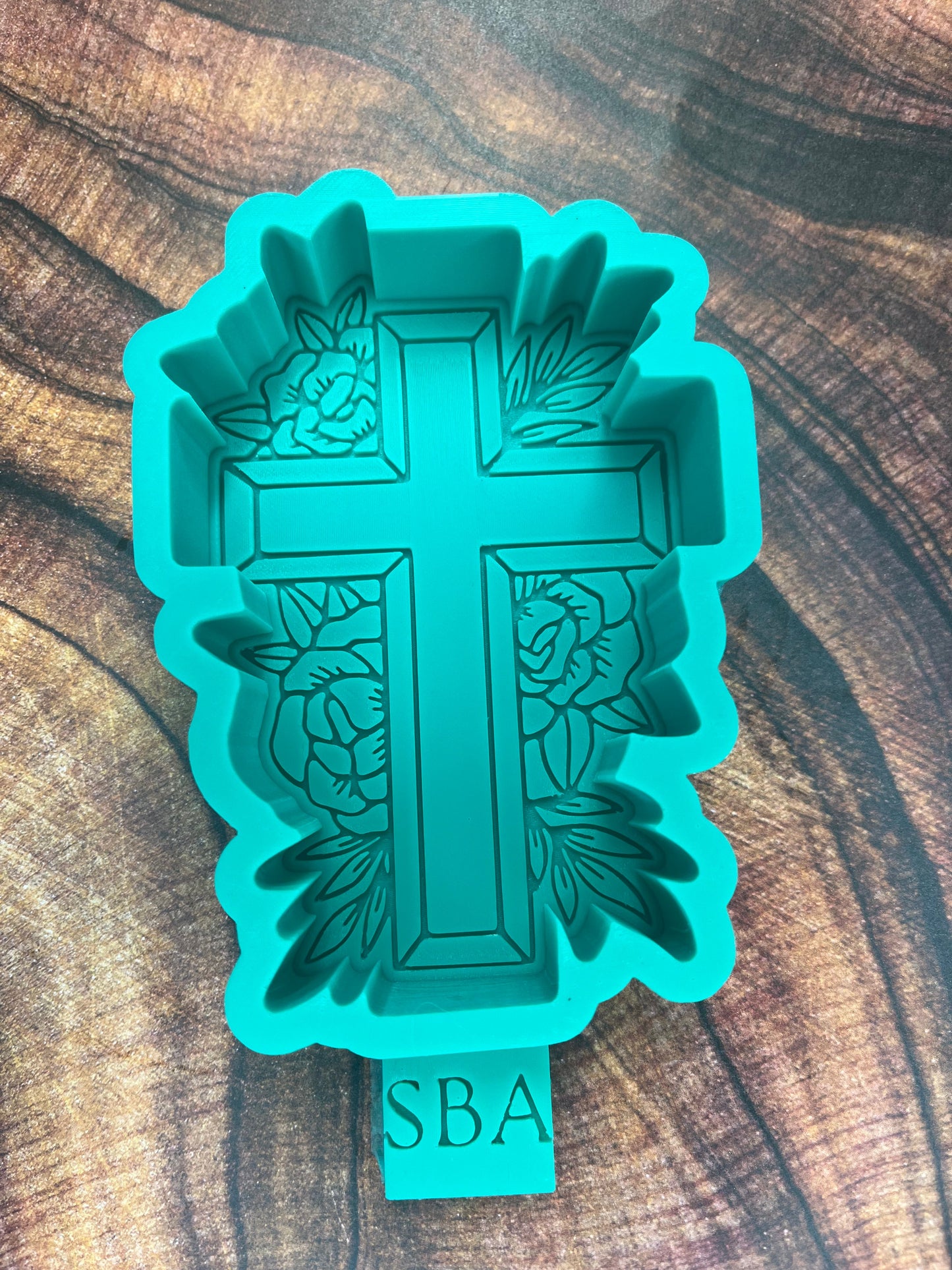 Floral Cross Freshie Mold