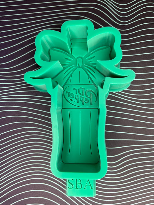 Dr. Pepper Bottle with Bow Silicone Freshie Mold
