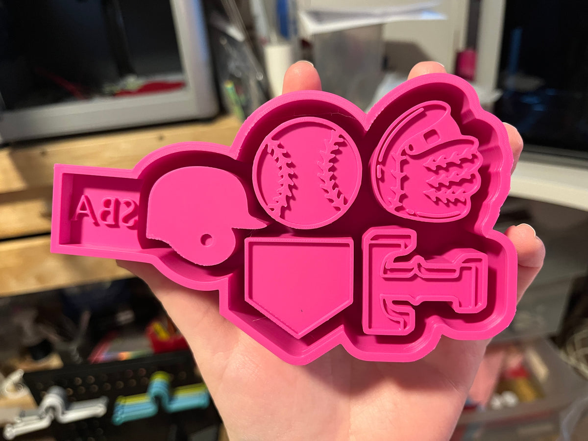 Texas Rangers Baseball Silicone Freshie Charm Mold