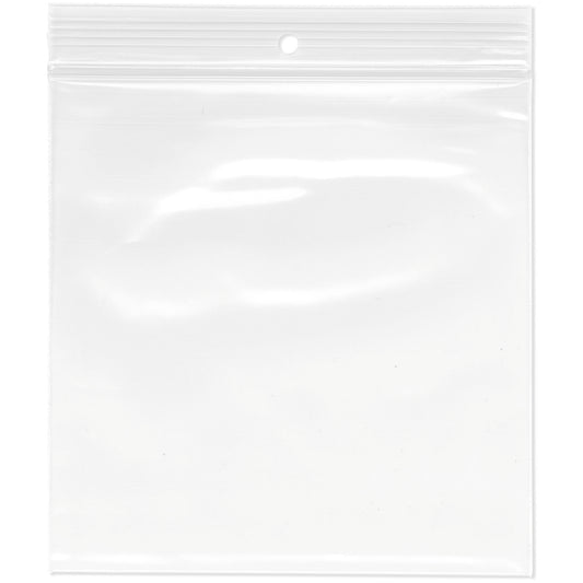 4 Mil Poly Bags with Hang Hole (100 Count)