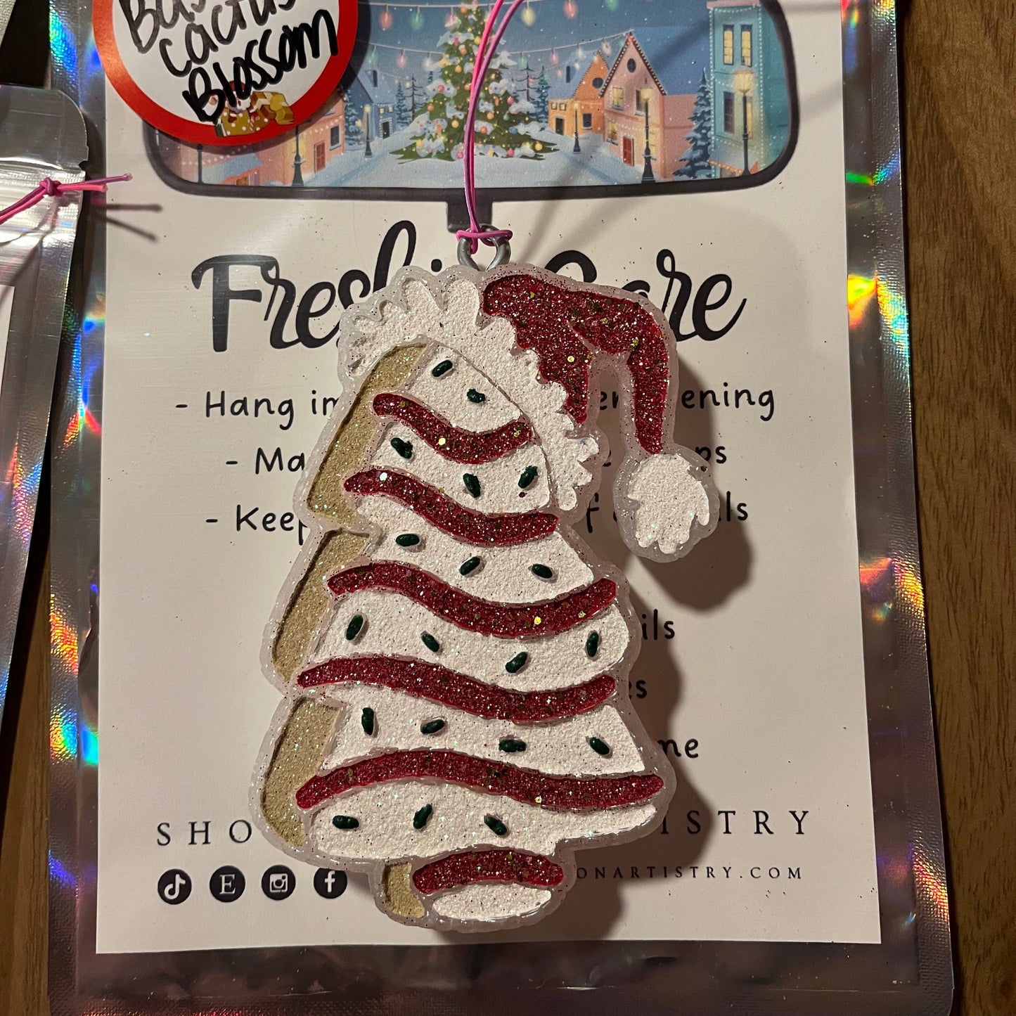 Christmas Tree Cake Car Freshie