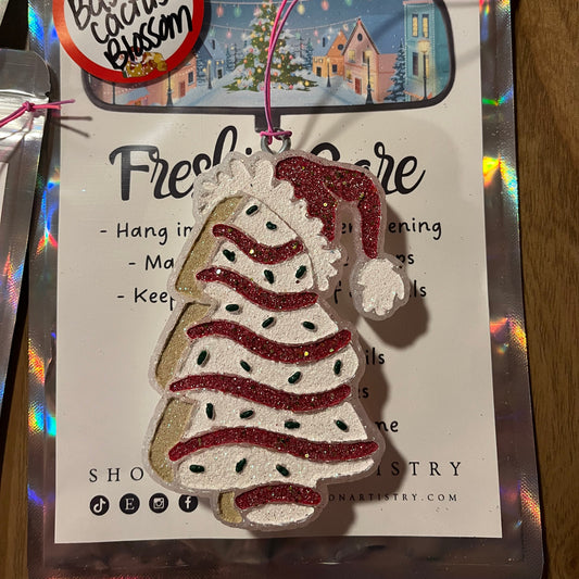 Christmas Tree Cake Car Freshie