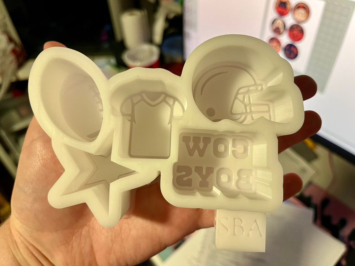 Dallas Cowboys Football (Blank Jersey) Silicone Freshie Charm Mold