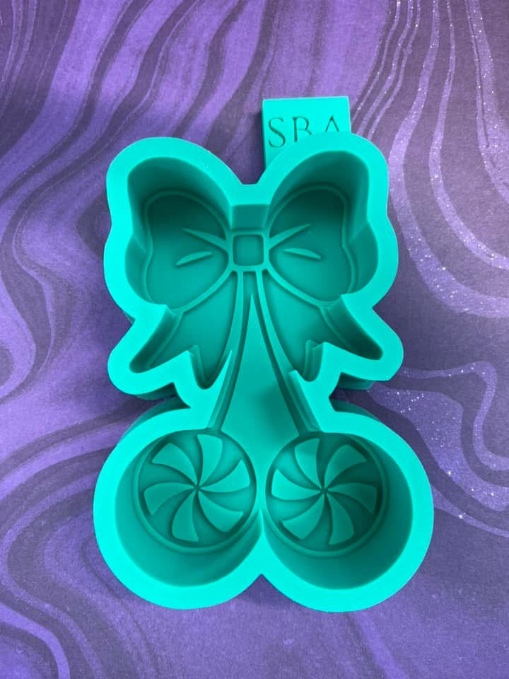 Peppermint Cherries Silicone Freshie Mold