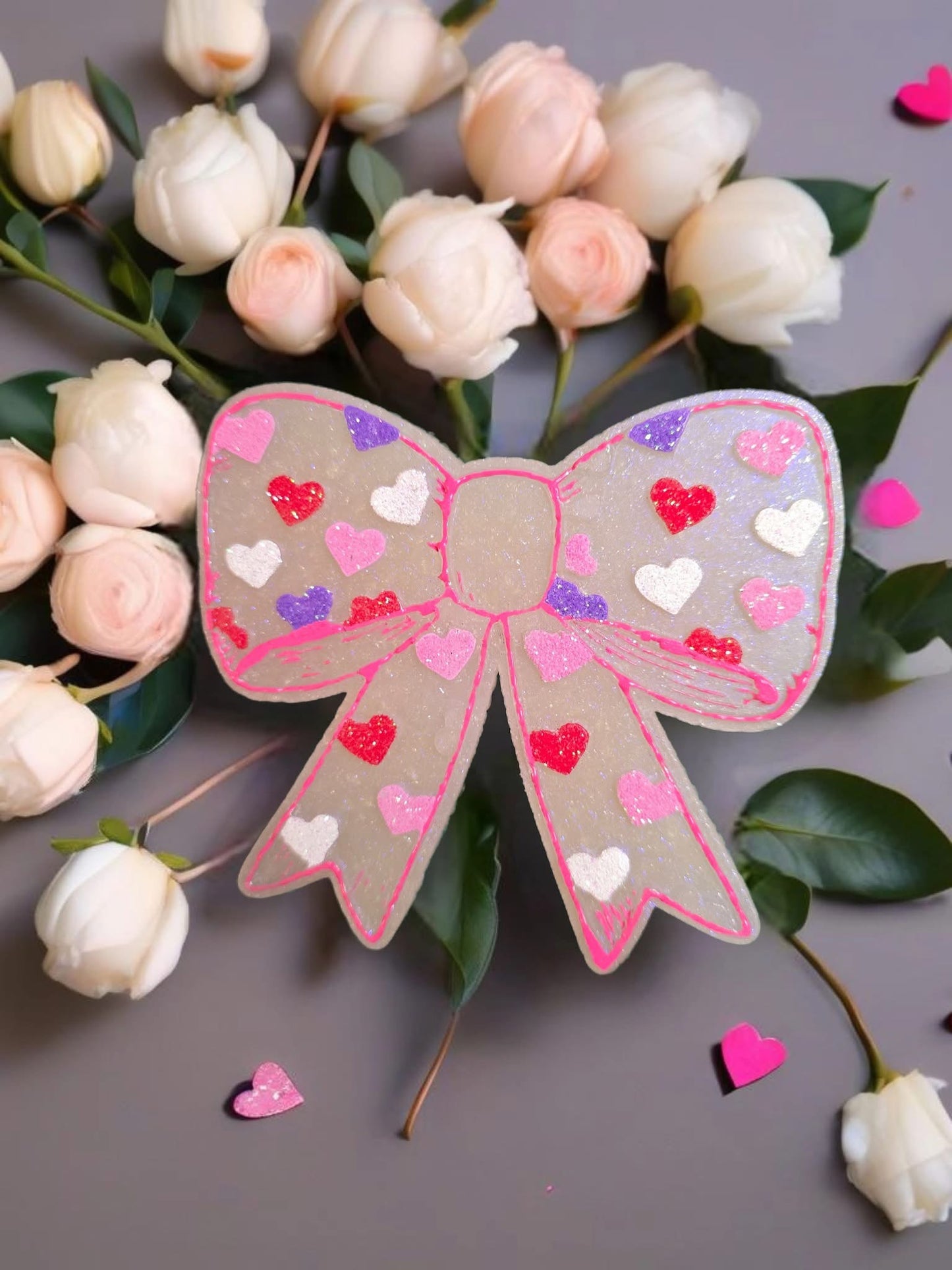 Bow with Hearts Silicone Freshie Mold