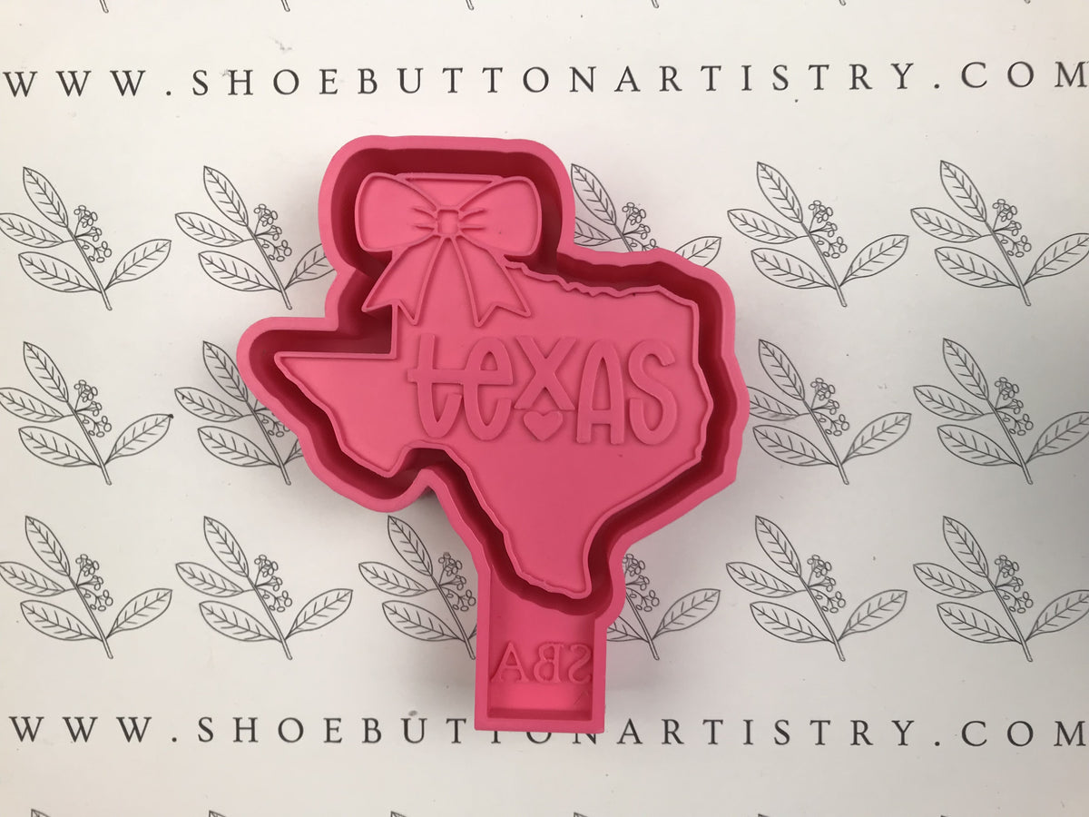 Texas With Bow With Texas Inside 3D-Printed Freshie Housing