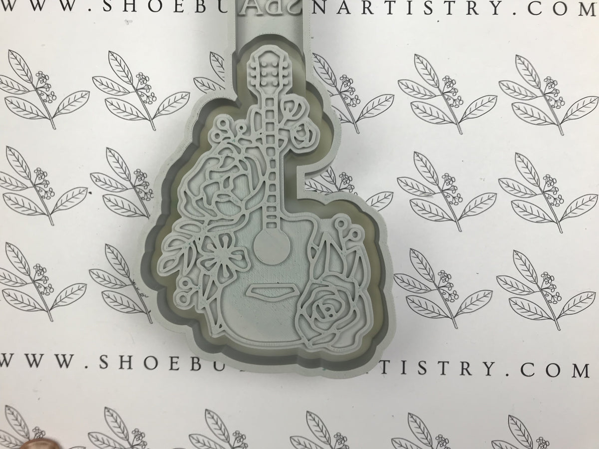 Floral Guitar 3D-Printed Freshie Housing