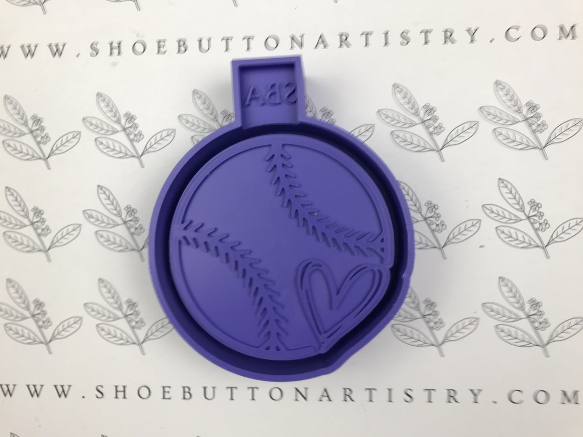 Baseball With Heart 3D-Printed Freshie Housing