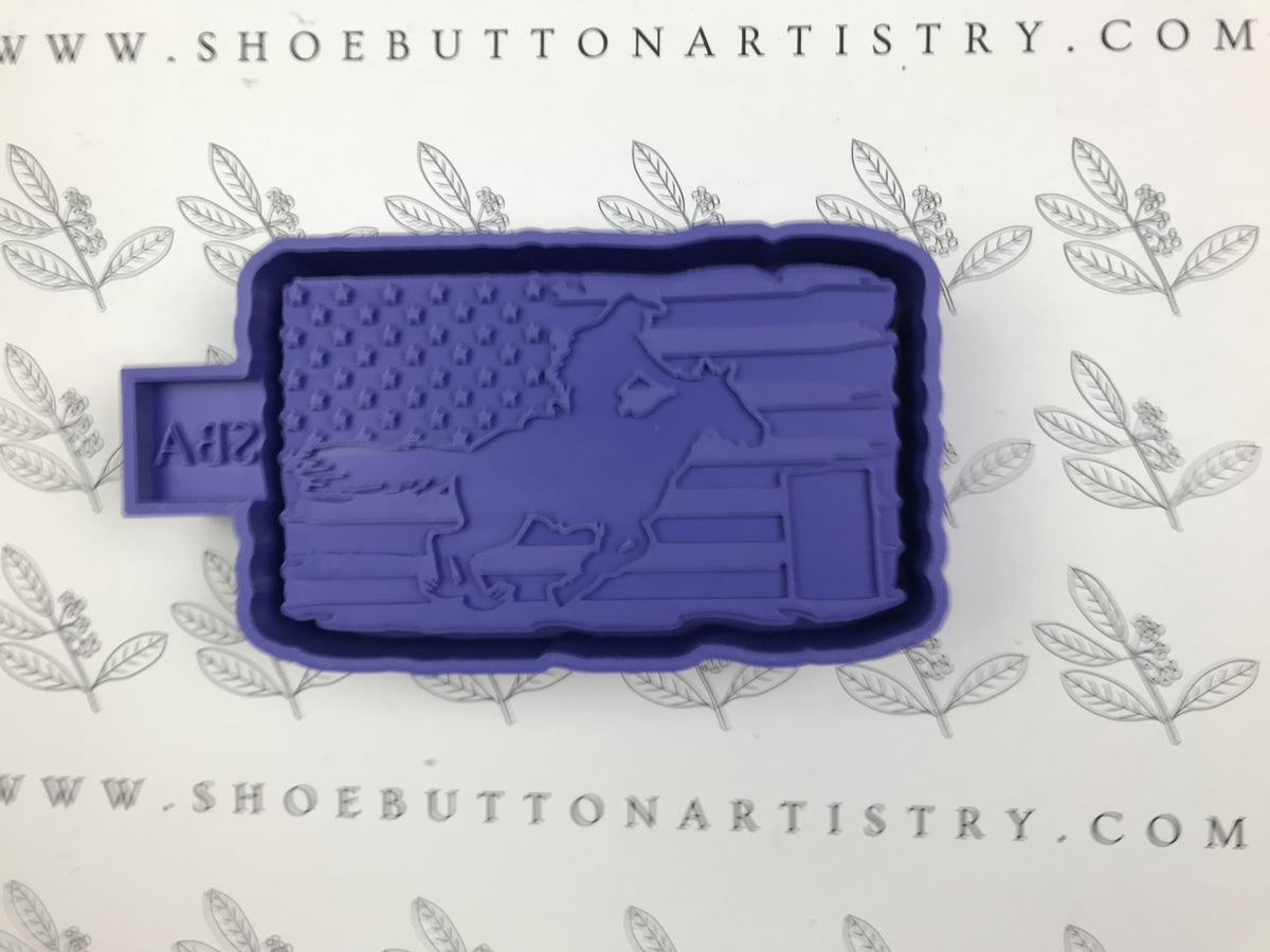 Barrel Racer American Flag 3D-Printed Freshie Housing