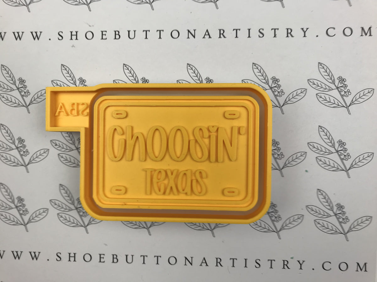 Choosin Texas License Plate 3D-Printed Freshie Housing