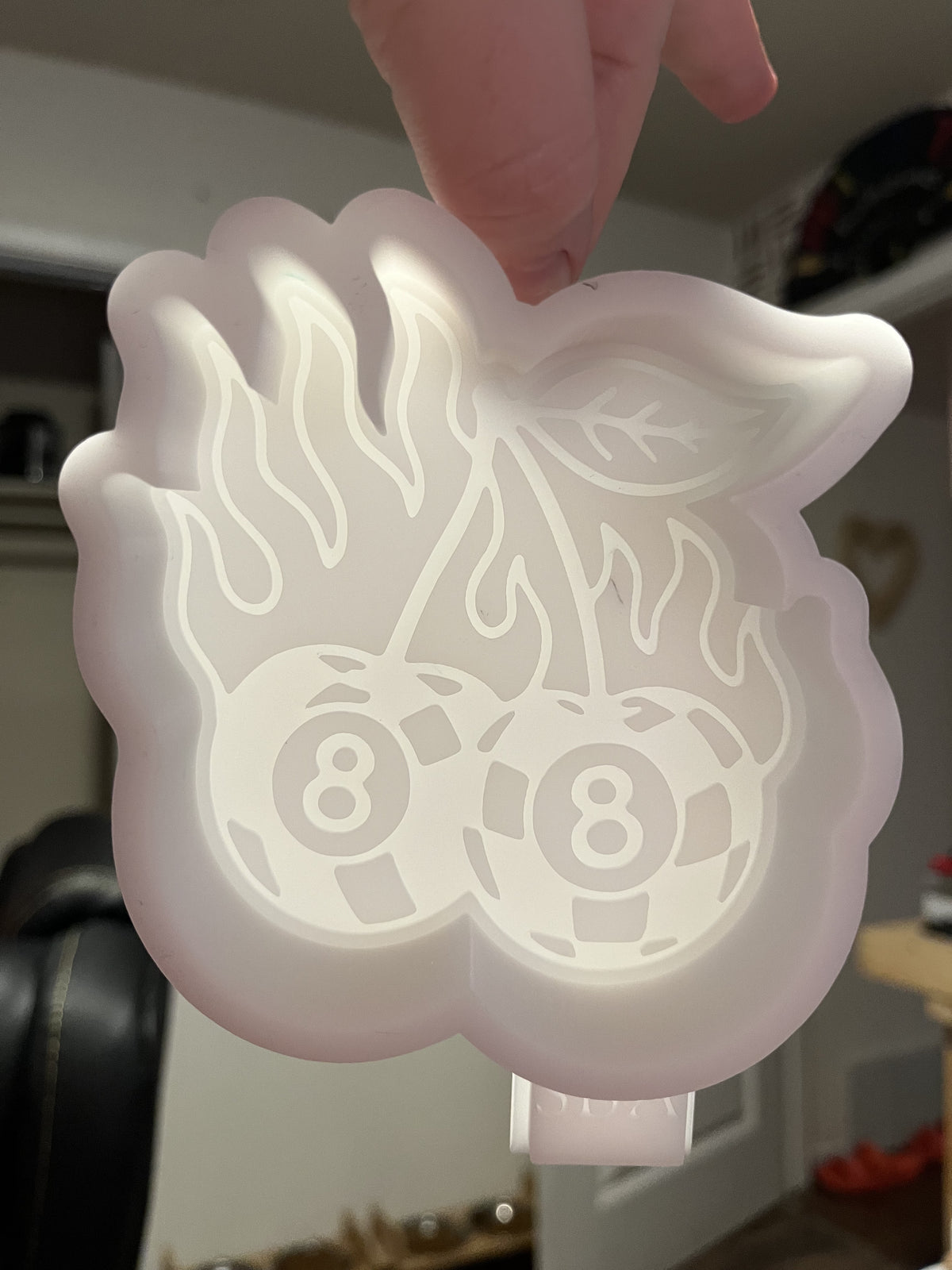 Flaming 8-ball Cherries Silicone Freshie Mold