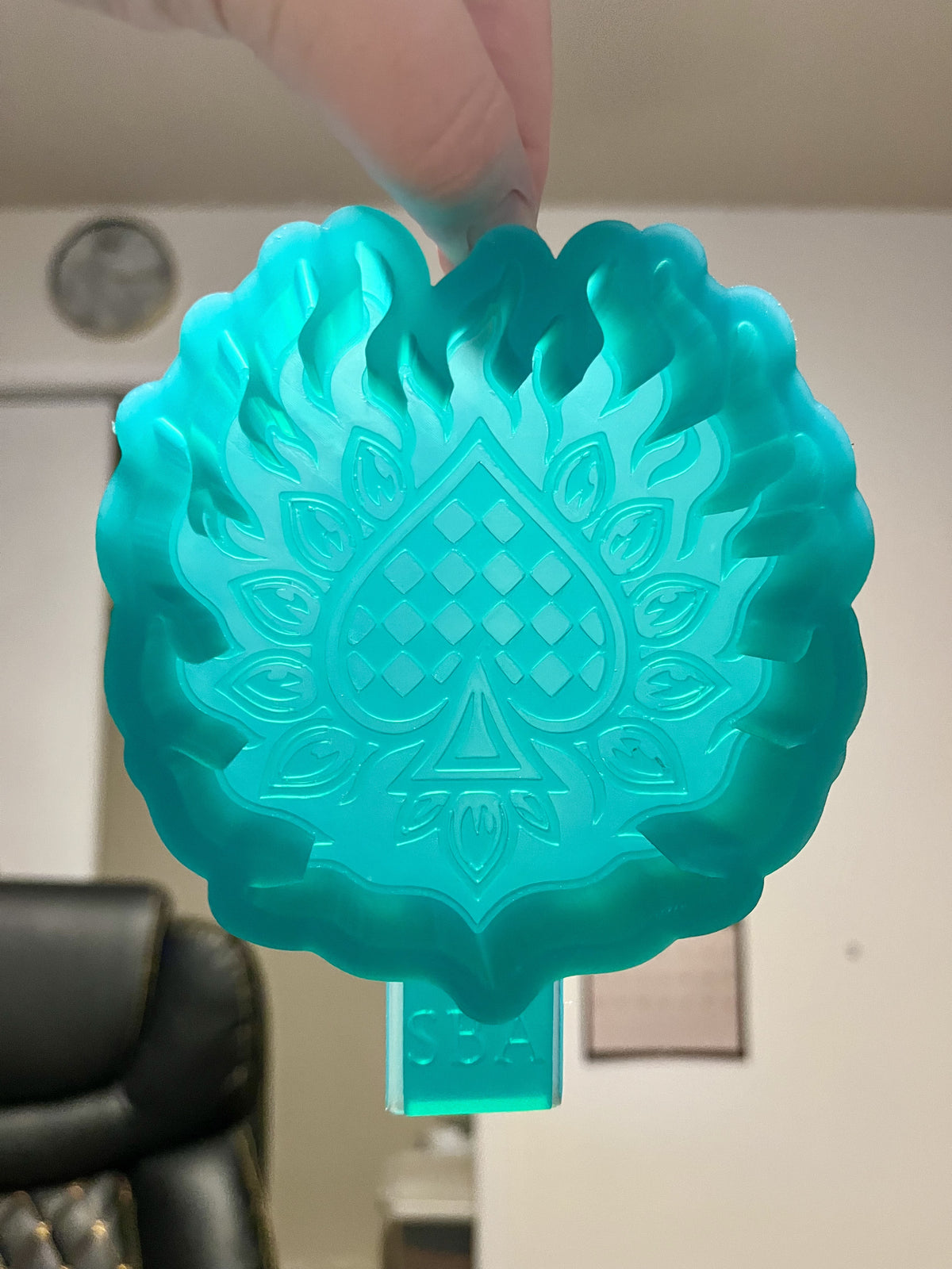 Flaming Spade Silicone Freshie Mold