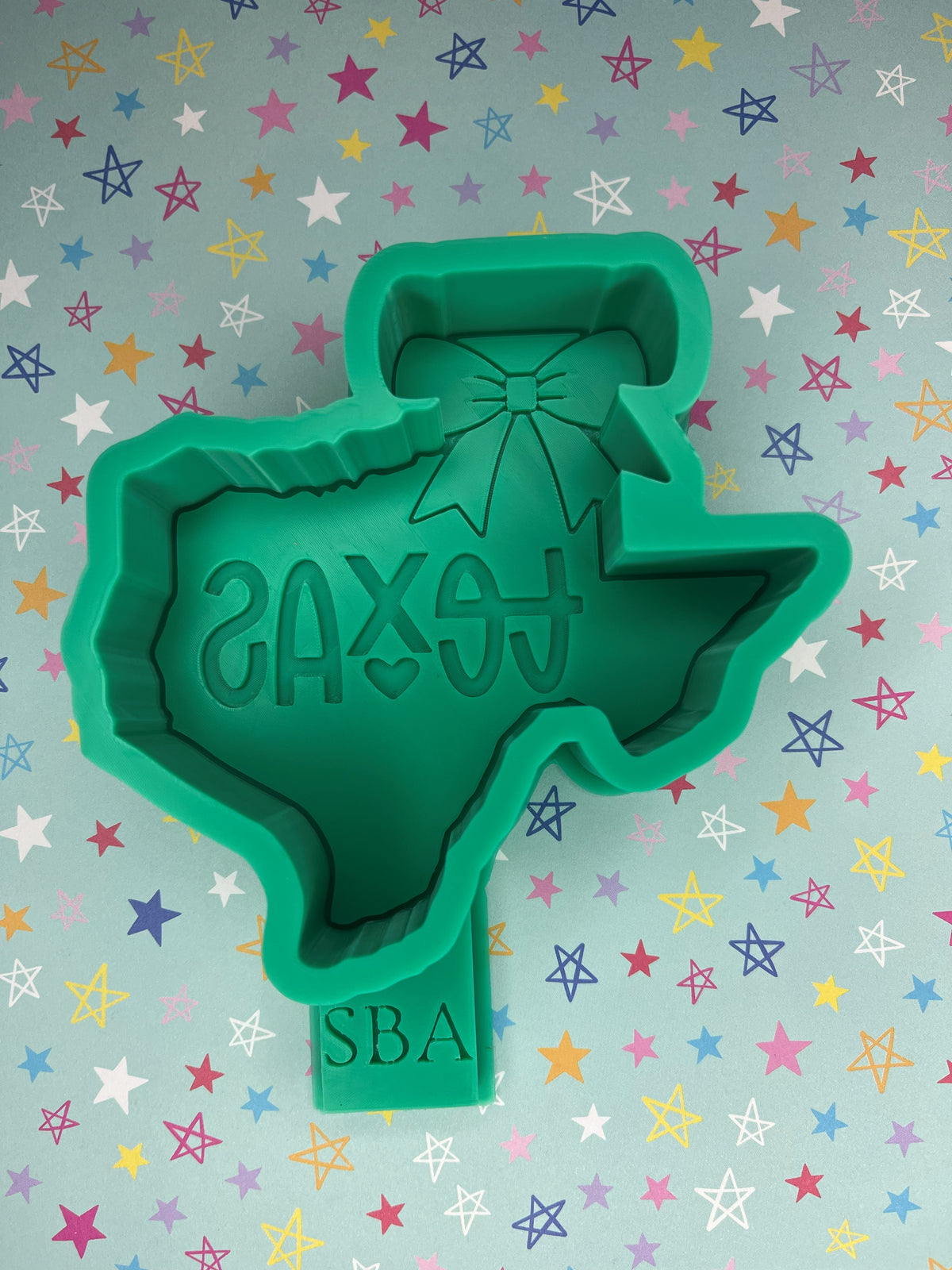 Texas With Bow With Texas Inside Silicone Freshie Mold