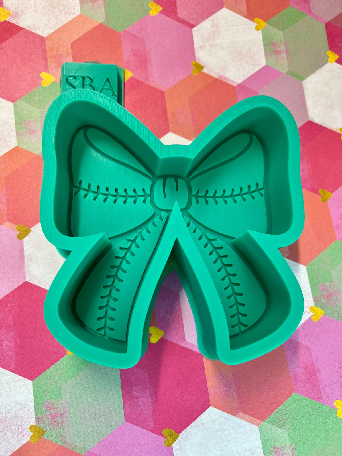 Baseball Bow Silicone Freshie Mold