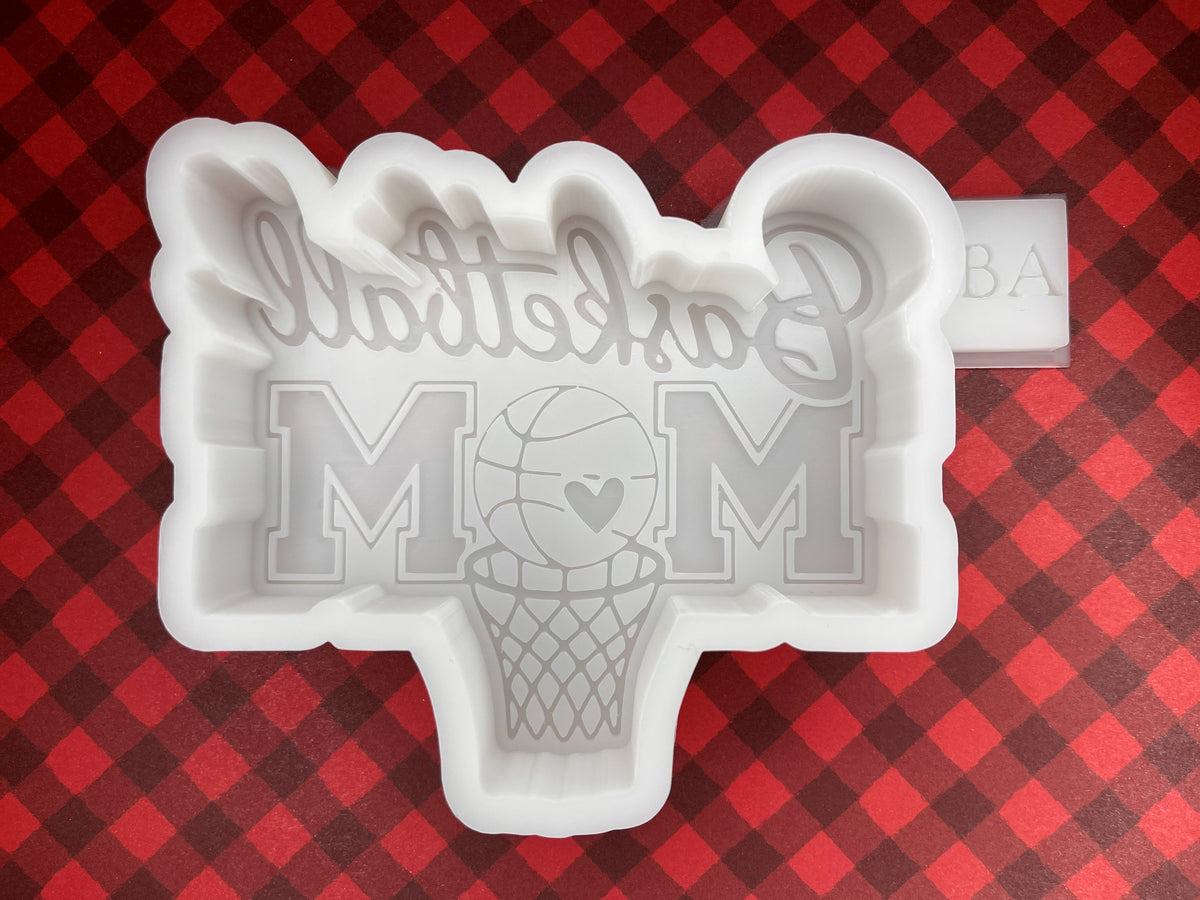 Basketball Mom With Net And Basketball Silicone Freshie Mold