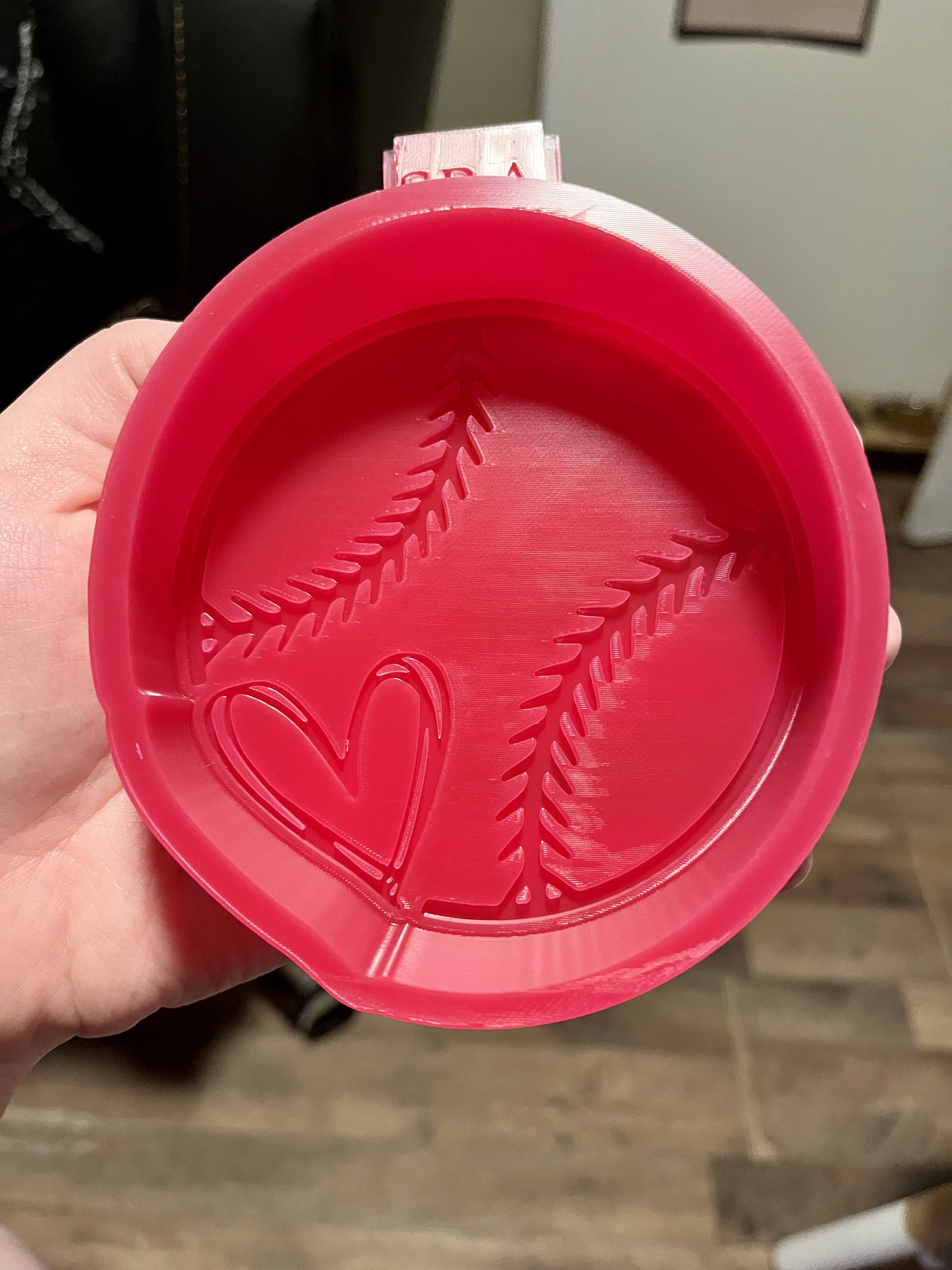 Baseball With Heart Silicone Freshie Mold