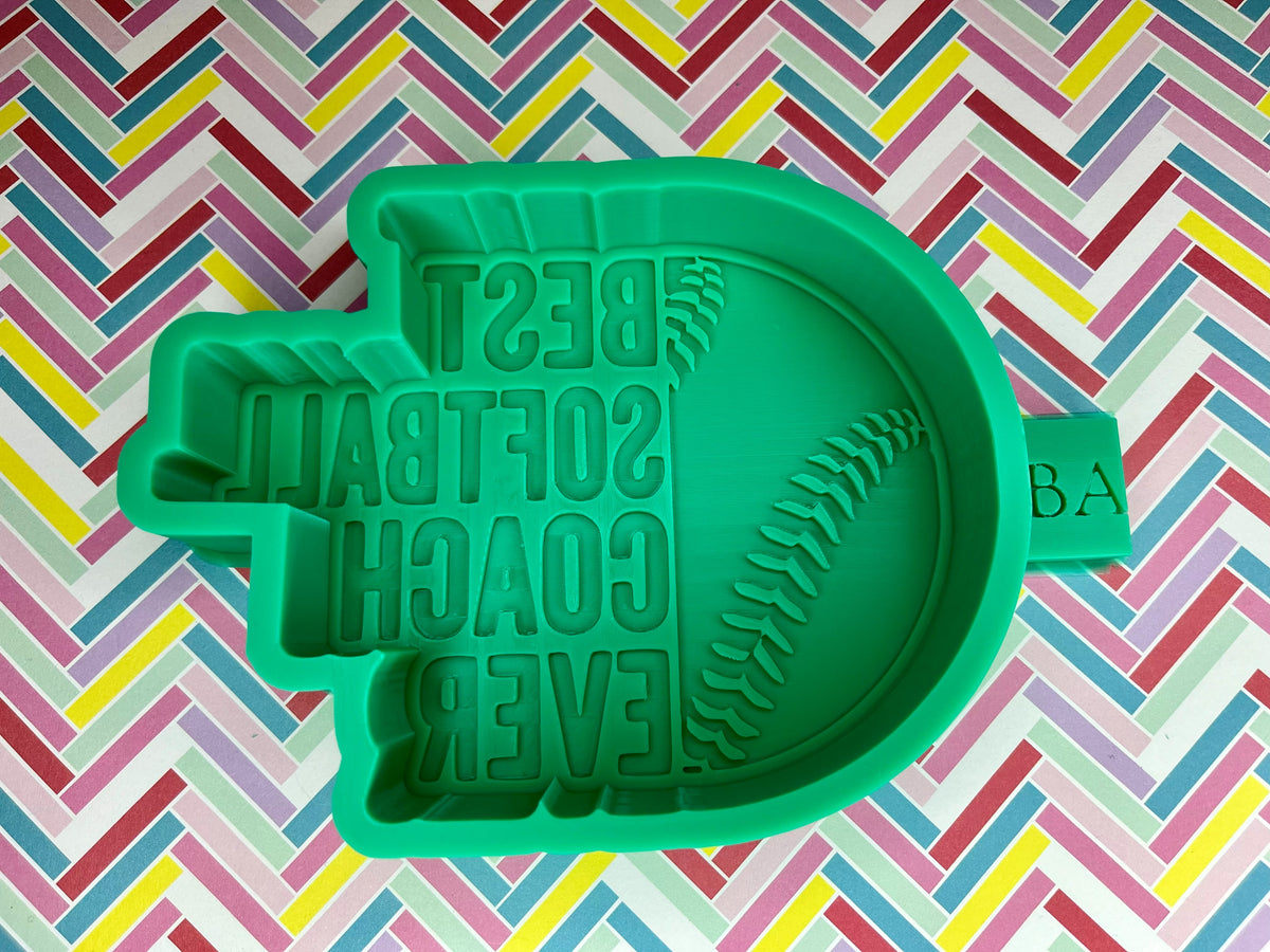 Best Softball Coach Ever Silicone Freshie Mold