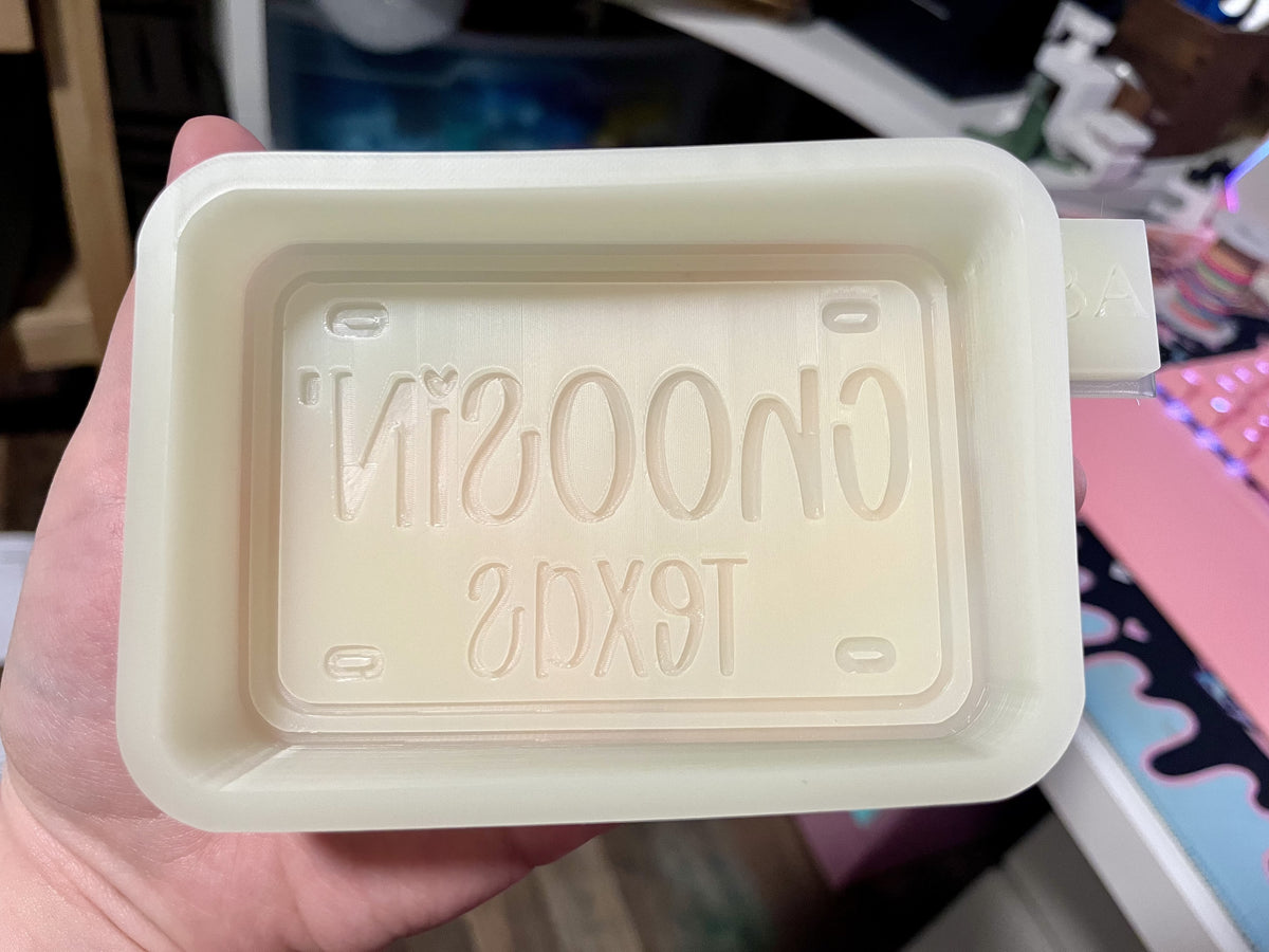 Choosin Texas License Plate Silicone Freshie Mold