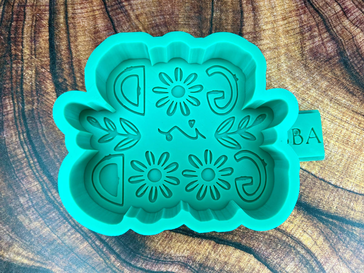 God Is Good With Flowers Silicone Freshie Mold