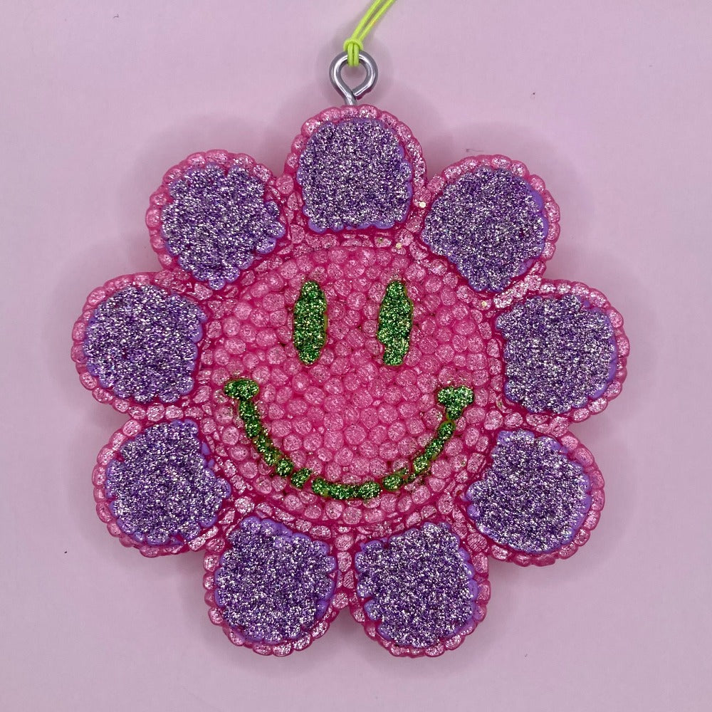 Smiley Face Flower Silicone Freshie Mold