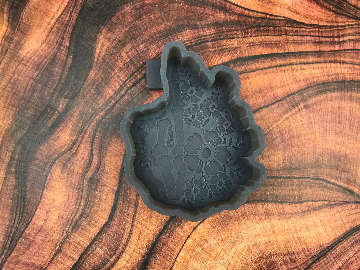 Floral Skeleton Middle Finger Freshie Mold (Non-SBA)