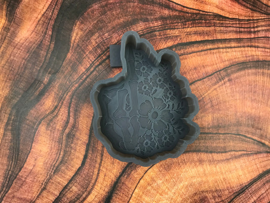 Floral Skeleton Middle Finger Freshie Mold (Non-SBA)