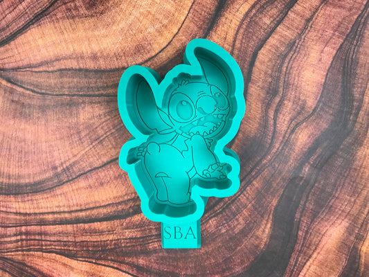 Blue Alien Booty Freshie Mold