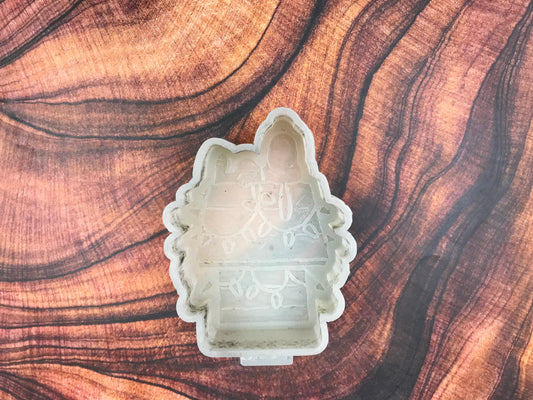 Christmas Dog on House Freshie Mold (B-Grade)