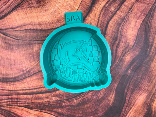 Spartans Checkered with Star Eyes Freshie Mold