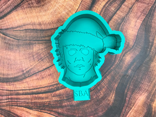 Michael Halloween with Santa Hat Freshie Mold