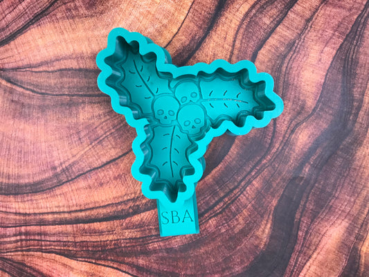 Skull Holly Freshie Mold