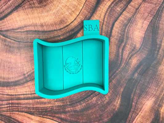 Mexican Flag Freshie Mold (Teal)
