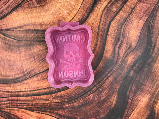 Caution Poison Label Freshie Mold (B-Grade)