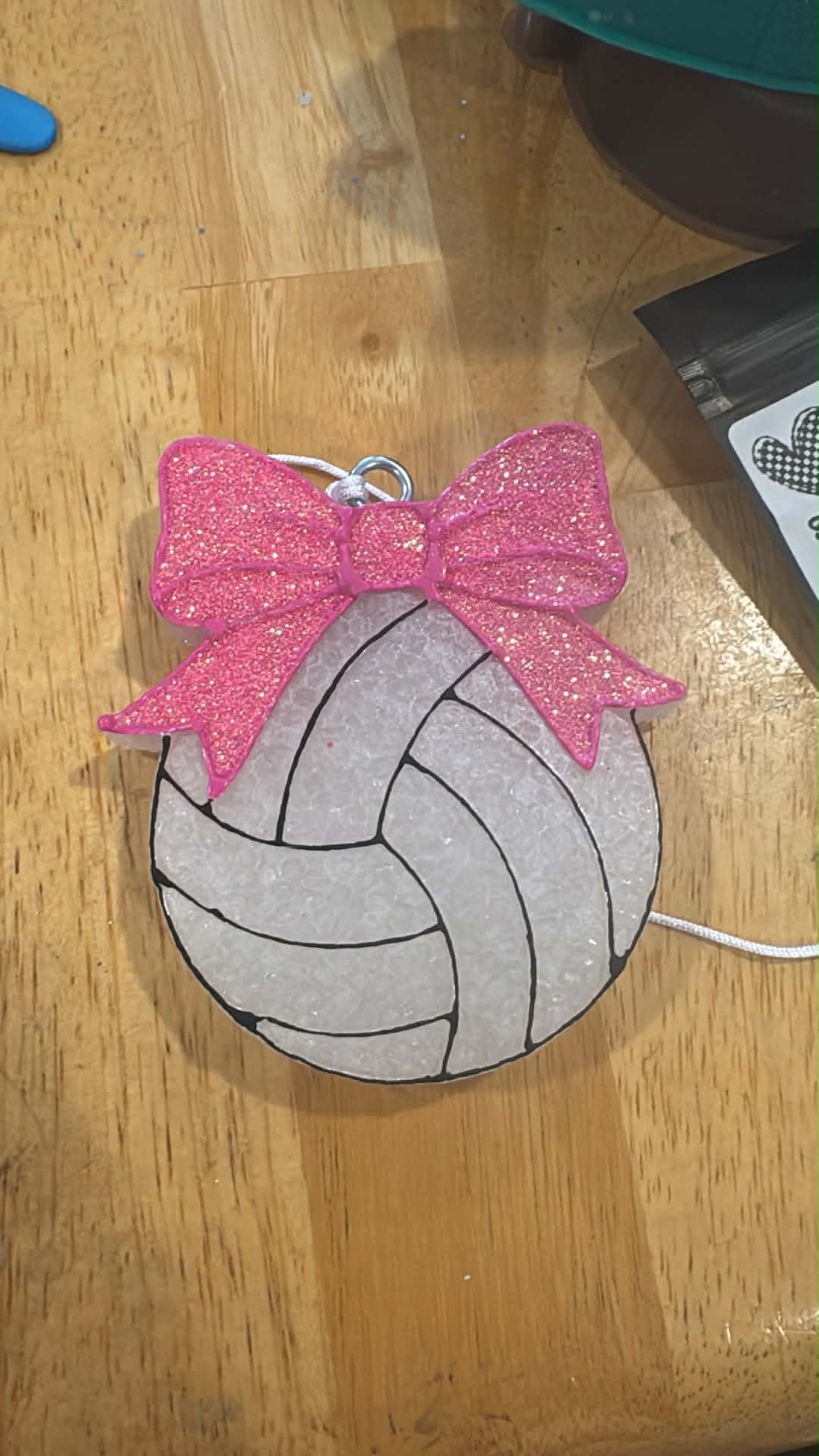 Volleyball With Bow Silicone Freshie Mold