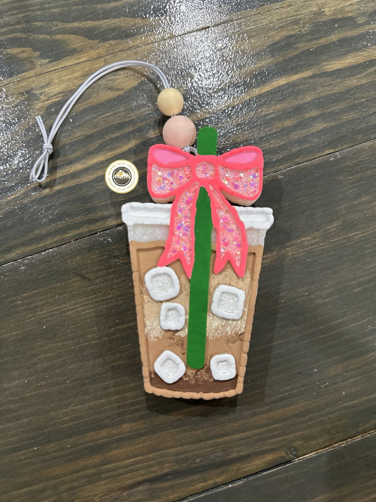 Iced Coffee With Bow Silicone Freshie Mold