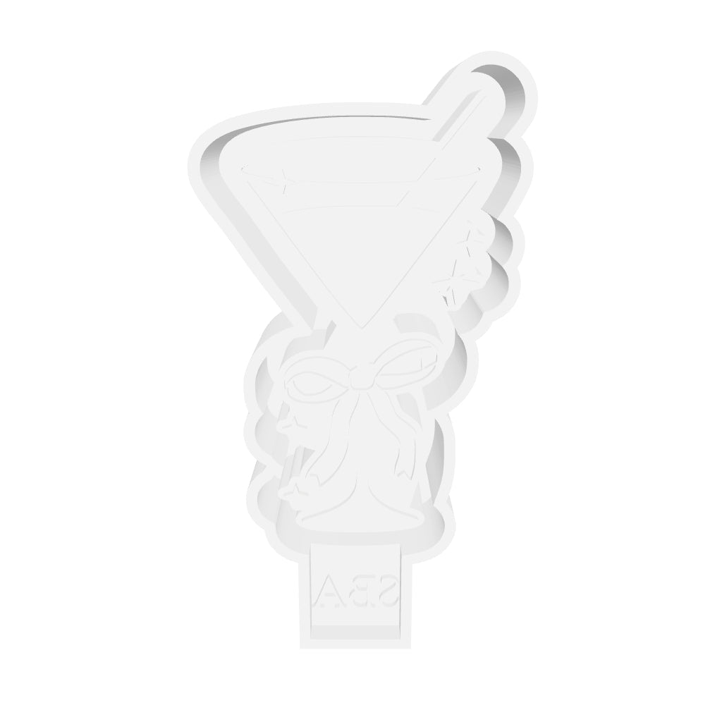 Martini With Bow Digital Freshie Mold File
