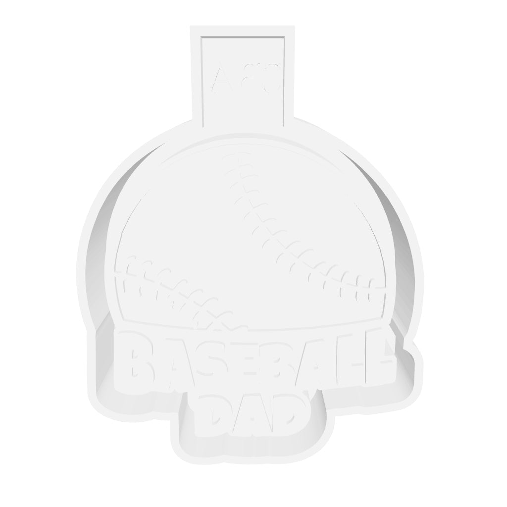 Baseball Dad With Baseball Digital Freshie Mold File