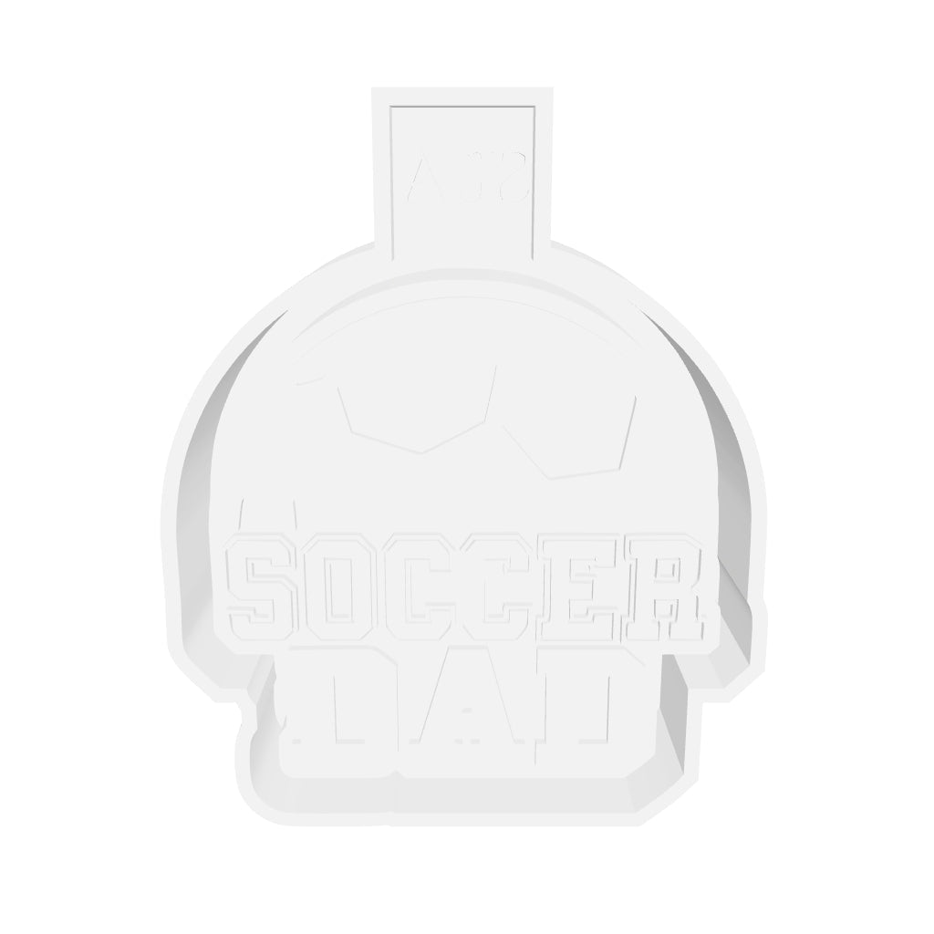 Soccer Dad With Soccer Ball Background Digital Freshie Mold File