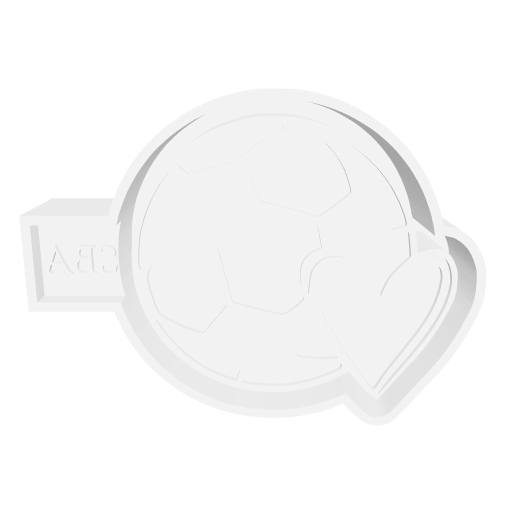 Soccerball With Heart Digital Freshie Mold File